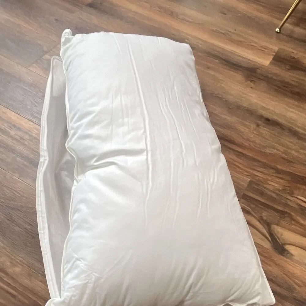 Quince Premium Down Alternative Pillow King Medium/Firm White Cotton Sateen